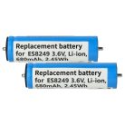 Elektrorasierer 2x Batterie ersetzt Panasonic K0360-0570, WES8163L2505, V9ZL2508 - 680 mAh 3.6 V Li-Ion