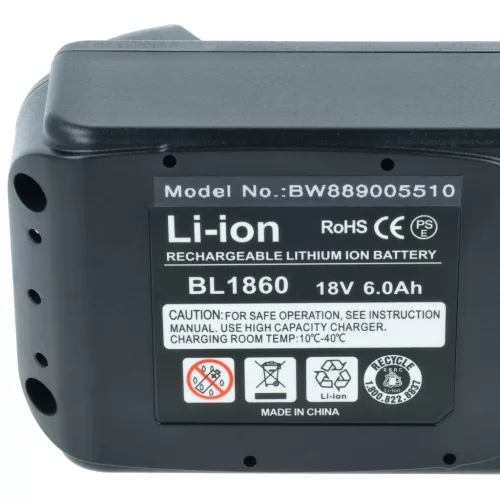 VHBW Electric Tool Battery Makita BL1860B - 6000 mAh 18 V Li-Ion