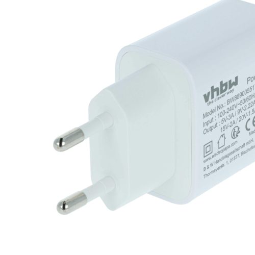 VHBW Hálózati adapter Huawei, Toshiba, Google, Lenovo elektromos eszközökhöz - 5 / 9 / 12 / 15 / 20 V