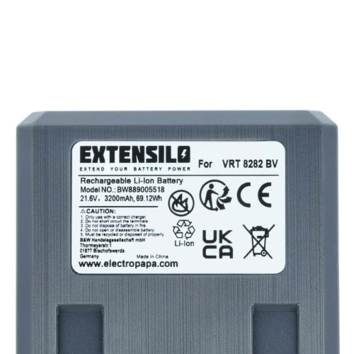 VHBW Porszívó Akkumulátor Beko 9178015861 - 3200 mAh 21,6 V Li-Ion