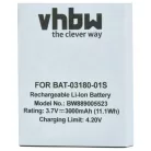 VHBW Mobiltelefon Akku BAT-03180-01S - 3000 mAh 3,7 V Li-Ion