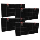4x Aktivkohlefilter als Ersatz für AEG 0243271009 für Bauknecht Kochfeld - 43 x 21.2 x 2.7 cm