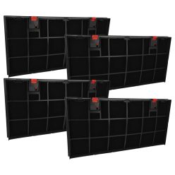   4x Aktivkohlefilter als Ersatz für AEG 0243271009 für Bauknecht Kochfeld - 43 x 21.2 x 2.7 cm