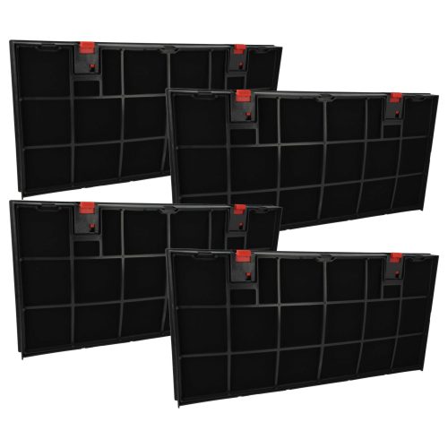 4x Aktivkohlefilter als Ersatz für AEG 0243271009 für Bauknecht Kochfeld - 43 x 21.2 x 2.7 cm