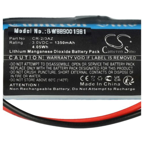 VHBW Alarmanlagen Akku CR-2/3AZ - 1350 mAh 3 V Li-MnO2