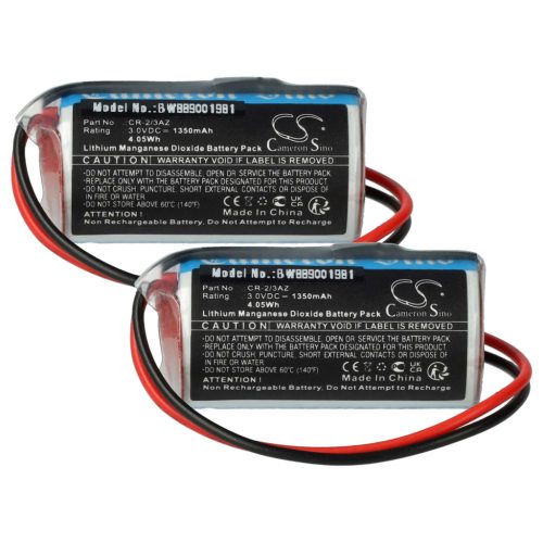 VHBW Alarmanlagen Akku Verisure CR-2/3AZ - 1350 mAh 3 V Li-MnO2