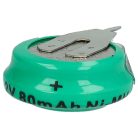 VHBW Knopfzellen-Akku 1/V80H 2 Pins - 80 mAh 1,2 V NiMH