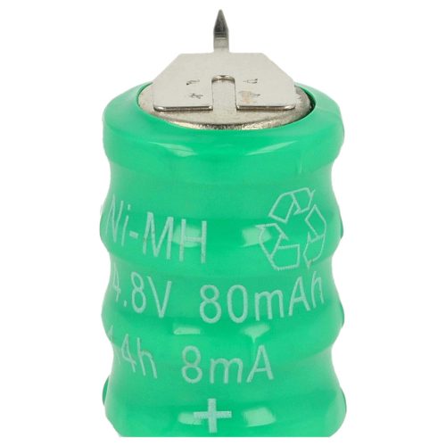 VHBW Gombelem Akkumulátor V80H - 80 mAh 4,8 V NiMH
