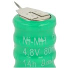 VHBW Gombelem Akkumulátor V80H - 80 mAh 4,8 V NiMH