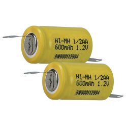   VHBW Modellkészítő Akkumulátor 1/2AA - 600 mAh 1,2 V NiMH
