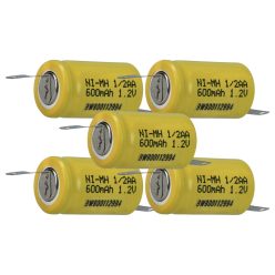 VHBW Model Maker Battery 1/2AA - 600 mAh 1.2 V NiMH