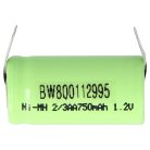 VHBW Modellkészítő Akkumulátor 2/3AA - 750 mAh 1,2 V NiMH