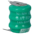 VHBW Gombelem Akkumulátor 3/V80H - 80 mAh 3,6 V NiMH