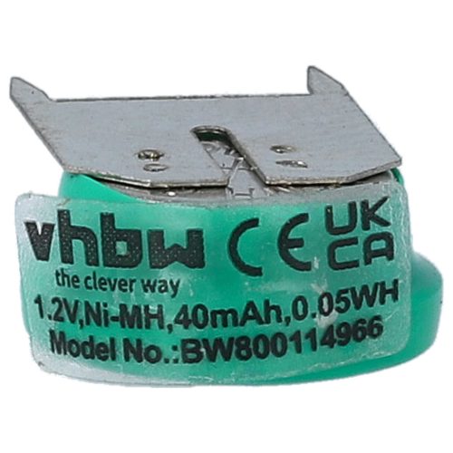 VHBW Gombelem Akkumulátor V40H - 40 mAh 1,2 V NiMH