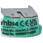 VHBW Battery V40H - 40 mAh 1.2 V NiMH