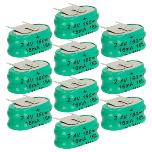 VHBW Button Cell Battery 2/V150H - 150 mAh 2.4 V NiMH