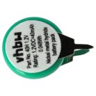 VHBW Gombelem Akkumulátor 1/V40H 2 tűs - 40 mAh 1,2 V NiMH