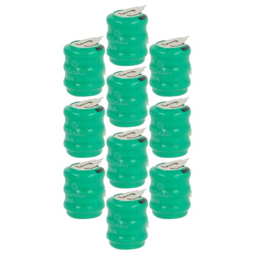 VHBW Knopfzellen Akku 3/V80H 2-polig - 80 mAh 3,6 V NiMH