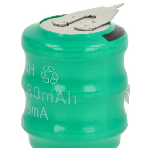 VHBW Knopfzellen Akku 3/V80H 2-polig - 80 mAh 3,6 V NiMH