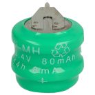 VHBW Gombelem Akkumulátor V80H - 80 mAh 2,4 V NiMH
