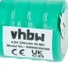 VHBW Battery V250H - 250 mAh 4.8 V NiMH