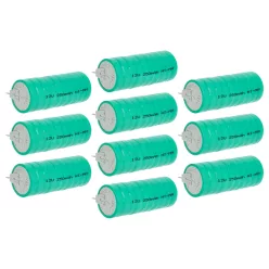 VHBW Button Cell Battery V250H - 250 mAh 12 V NiMH