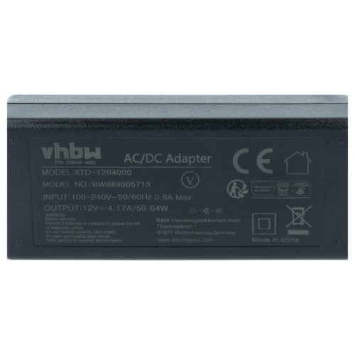 VHBW Hálózati adapter ATS050T-P121 Peloton fitnesz eszközhöz - 50,04 W