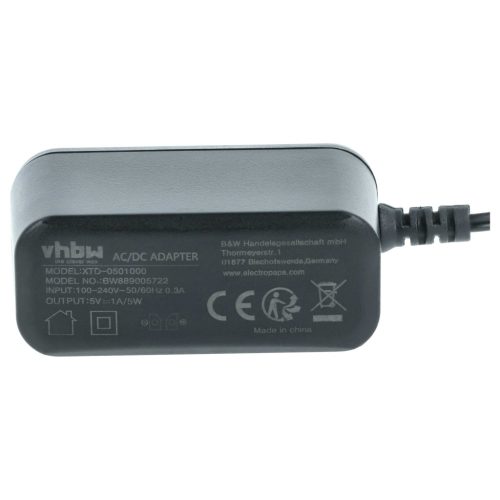 VHBW Hálózati adapter Gardena 09853-00.650.00 helyett - 5 V / 5 A