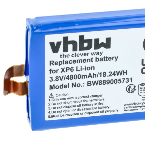 VHBW Mobiltelefon Akku Socket Mobile BAT-04800-01S - 4800 mAh 3,8 V Li-Ion