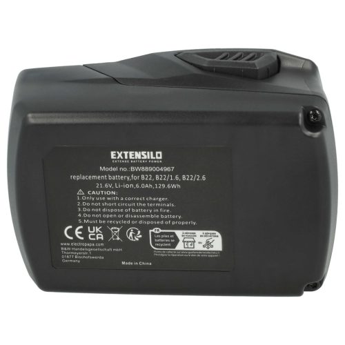 VHBW Electric Tool Battery Hilti 2018498, 2136393, 2136395, 2183185 - 6000 mAh 21.6 V Li-Ion