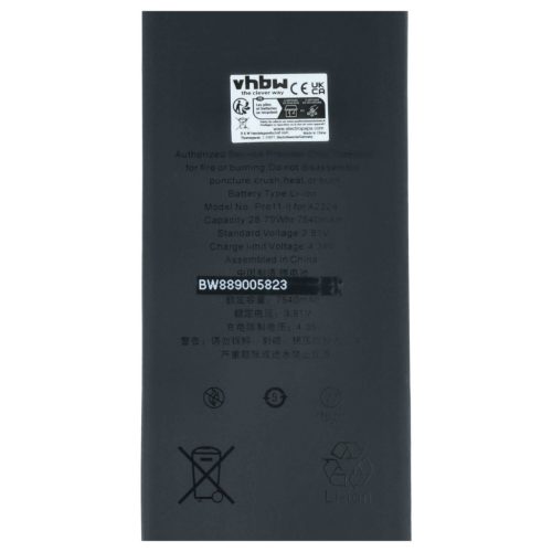 VHBW Tablet Akku Apple A2224 - 7540 mAh 3,81 V Li-Ion