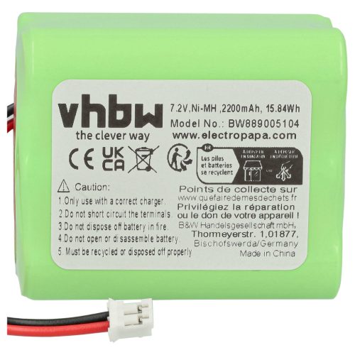 VHBW LED Spot Light Battery Ape Labs - 2200 mAh 7.2 V NiMH