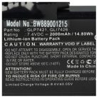 VHBW Heated Motorcycle Glove Battery Glovii GLP7421, GLI7426 - 2000 mAh 7.4 V Li-Ion