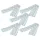 VHBW Window Cleaner Head Cover 2.633-100.0 - 10x Microfiber Covers