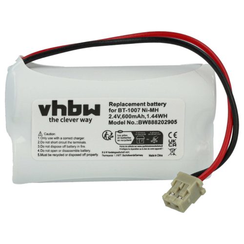 VHBW Kabelloser Telefon Akku Memorex BP-904, BT-904 - 600 mAh 2,4 V NiMH