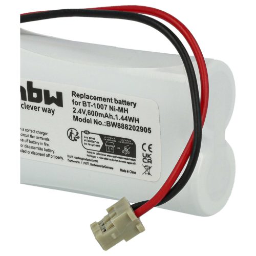 VHBW Kabelloser Telefon Akku Memorex BP-904, BT-904 - 600 mAh 2,4 V NiMH