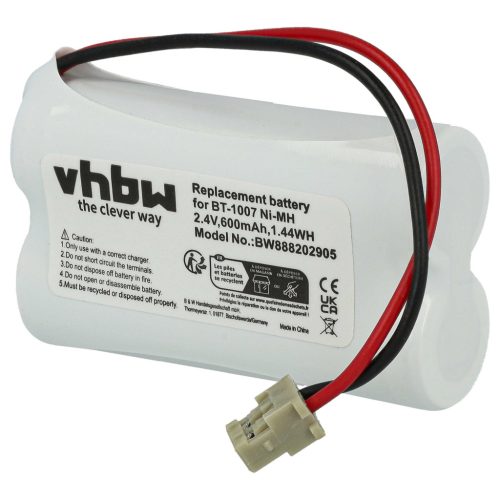 VHBW Kabelloser Telefon Akku Memorex BP-904, BT-904 - 600 mAh 2,4 V NiMH