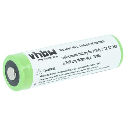 VHBW Zseblámpa Akkumulátor 2S1P, 502262 - 4800 mAh 3,7 V Li-Ion