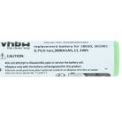 VHBW Taschenlampenakku Ledlenser 501001 - 3000 mAh 3,7 V Li-Ion