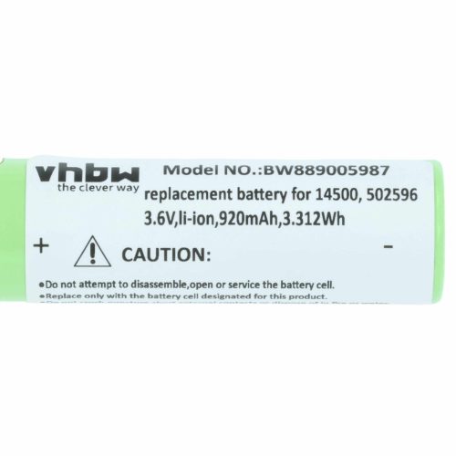 VHBW Taschenlampenakku Ledlenser 502596 - 920 mAh 3,6 V Li-Ion