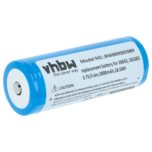 VHBW Taschenlampenakku Ledlenser 501002, 04058205009263 - 5000 mAh 3,7 V Li-Ion