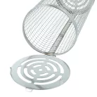 VHBW Grill Kosár Szett - Nagy és Kicsi, Fa Nyéllel, Rozsdamentes Acél