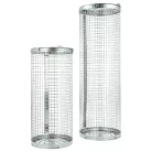 VHBW Grill Kosár Szett - Nagy és Kicsi, Fa Nyéllel, Rozsdamentes Acél