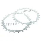 VHBW Robotic Lawn Mower Spikes Gardena SILENO city 250, 400, 500 - Stainless Steel, 24 Teeth