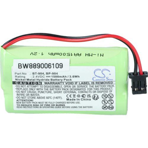 VHBW Telefon Akku BP-904, BT-904 - 1500 mAh 2,4 V NiMH