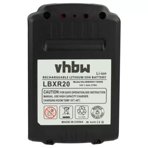 VHBW Electric Tool Battery BL1318, BL1518, BL1518-XJ - 1500 mAh 18 V Li-Ion