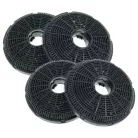 VHBW Activated Carbon Filter replacement for Bosch DWK66AJ20T, DWK66AJ60T - 4 pcs