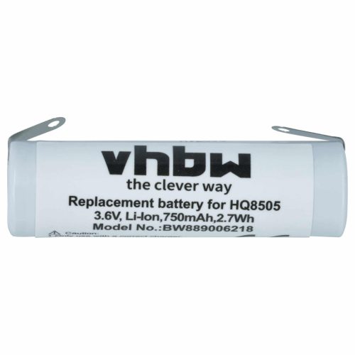 VHBW Electric Shaver Battery Philips 4222-036-11290, 4222-036-06410, 036-11290, R28A - 750 mAh 3.6 V Li-Ion