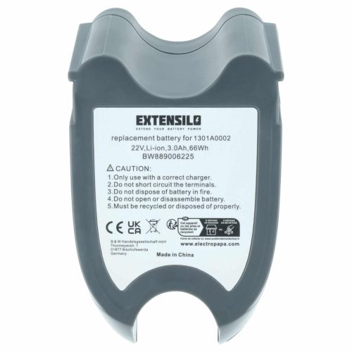 VHBW Staubsauger Akku Gtech 1301A0002 - 3000 mAh 22 V Li-Ion