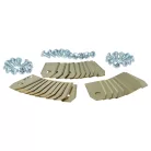 VHBW Lawn Mower Blade 505127801, 408720, 505127802 - 30 pcs